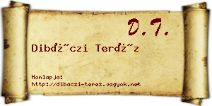 Dibáczi Teréz névjegykártya